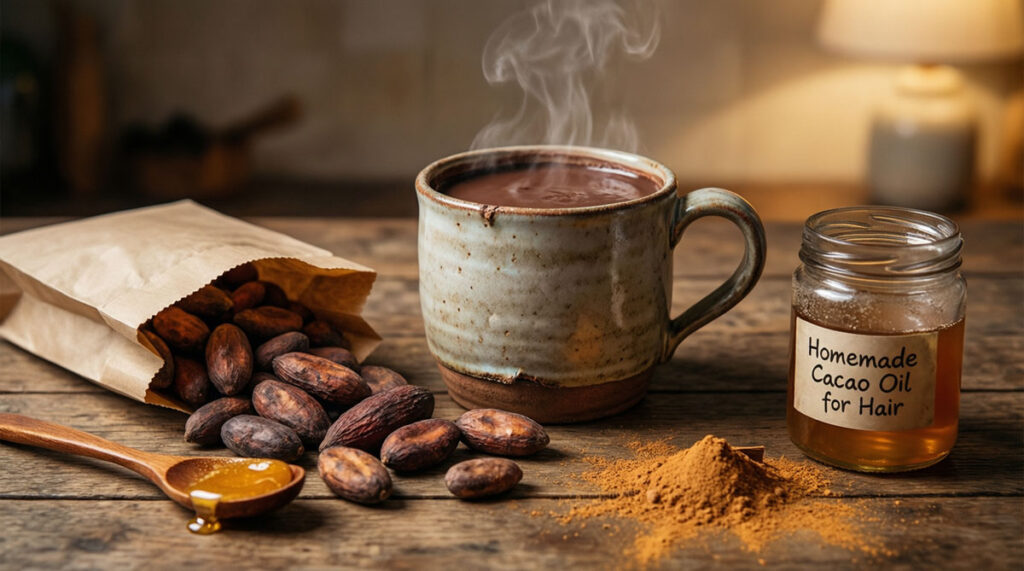 Керамическая кружка с горячим какао